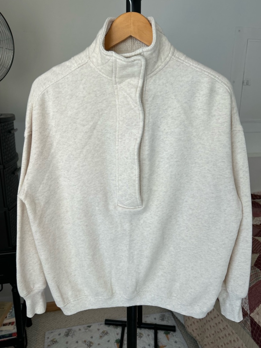 Aerie Getaway Quarter Snap Pullover Sweatshirt XXS